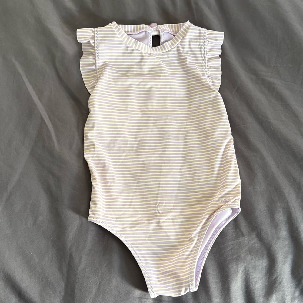 Vineyard Vines Girls’ Ruffle Scoopneck One-Piece